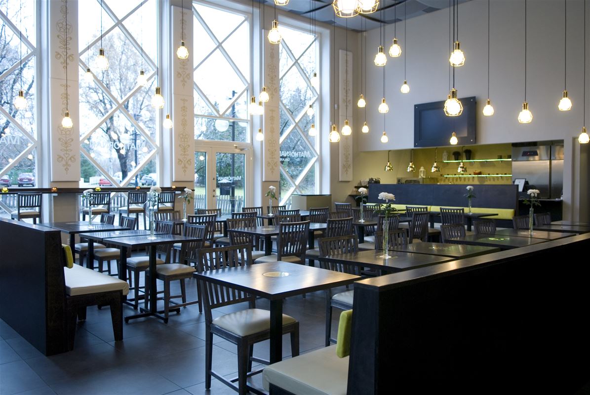 Frukost- och lunchrestaurang.