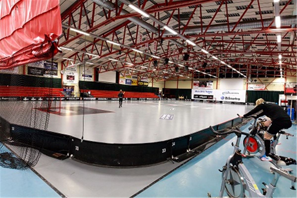 The arena for floorball .