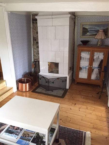 Room with tiled stove 