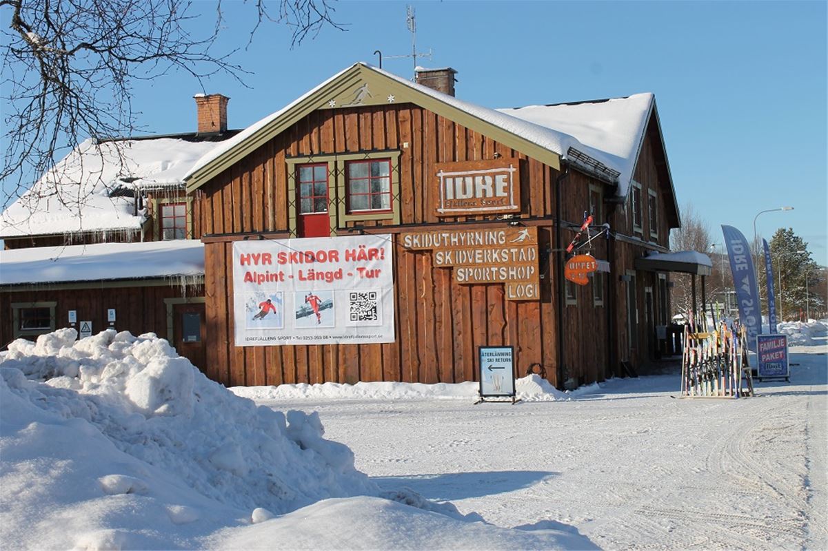 Exteriör av Idrefjällens sport i Idre.