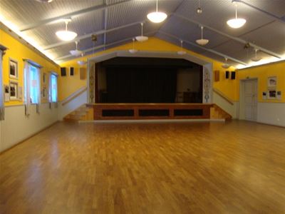 Assembly hall with stage 