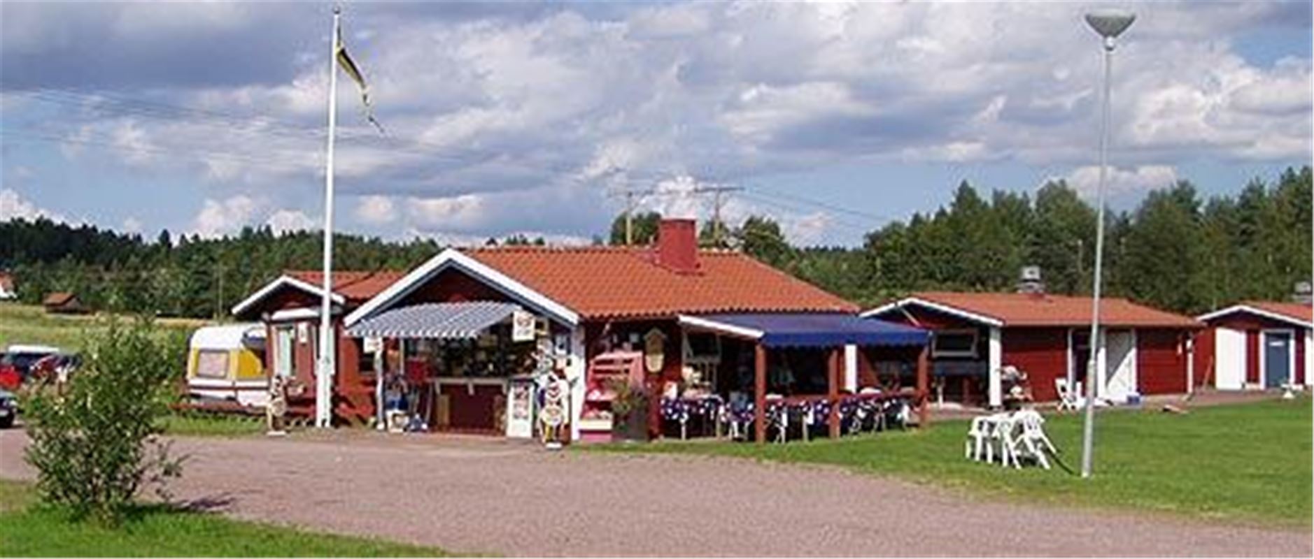 Exterior of the campsite of Siljansnäs camping.