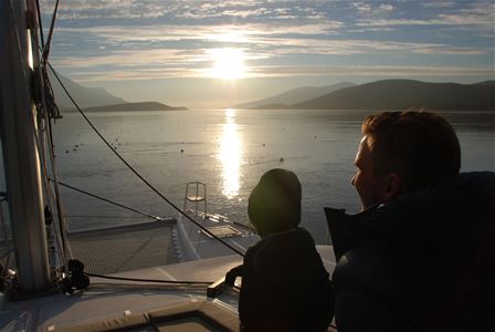 Guests looking out at sea