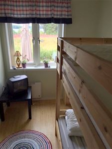 Bedroom with a bunk bed.