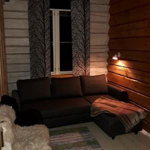 Timber cabin with sleeping loft in Umnäs