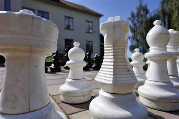 Stora schackpjäser utomhus.. 