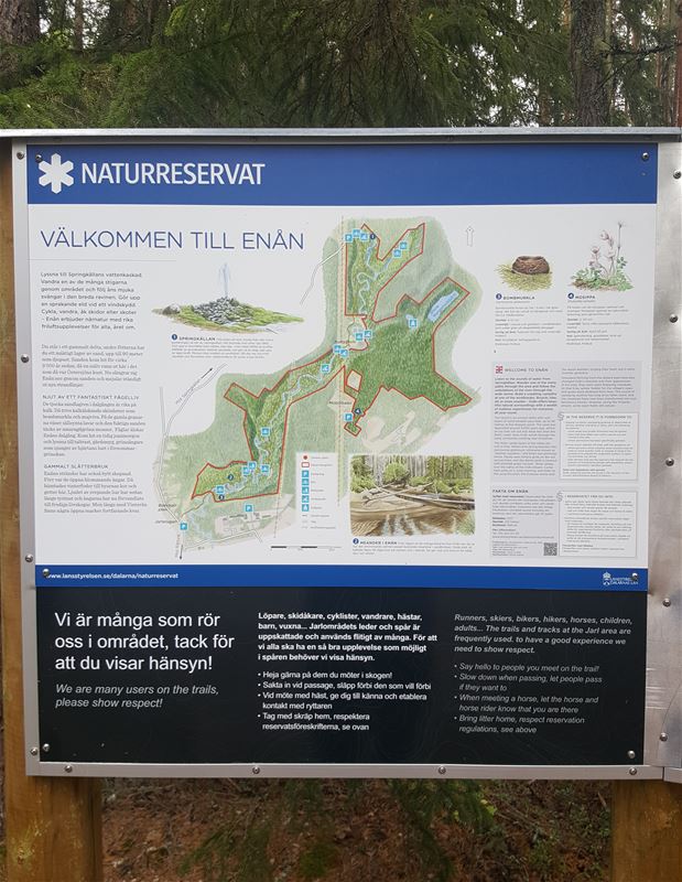Information sign of the nature reserve.