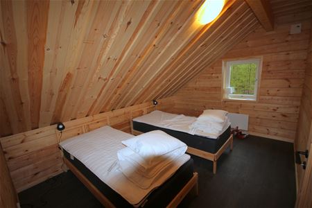Bedroom with two beds.