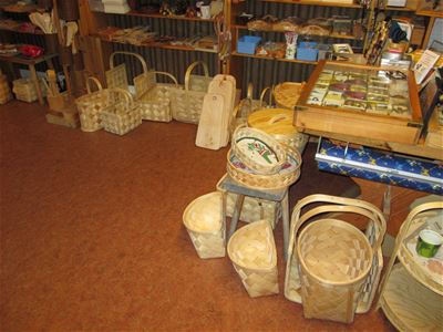 Baskets in the store.