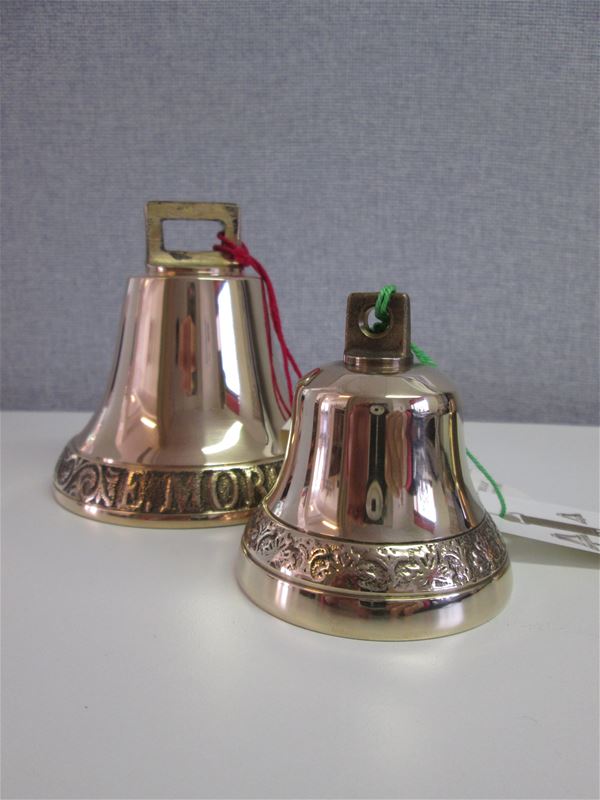 Two brass bells.
