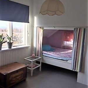 Bed with curtains,