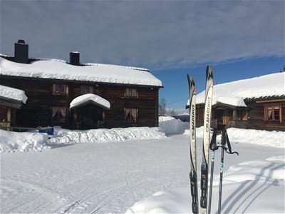Exterior of the hotel during winter.