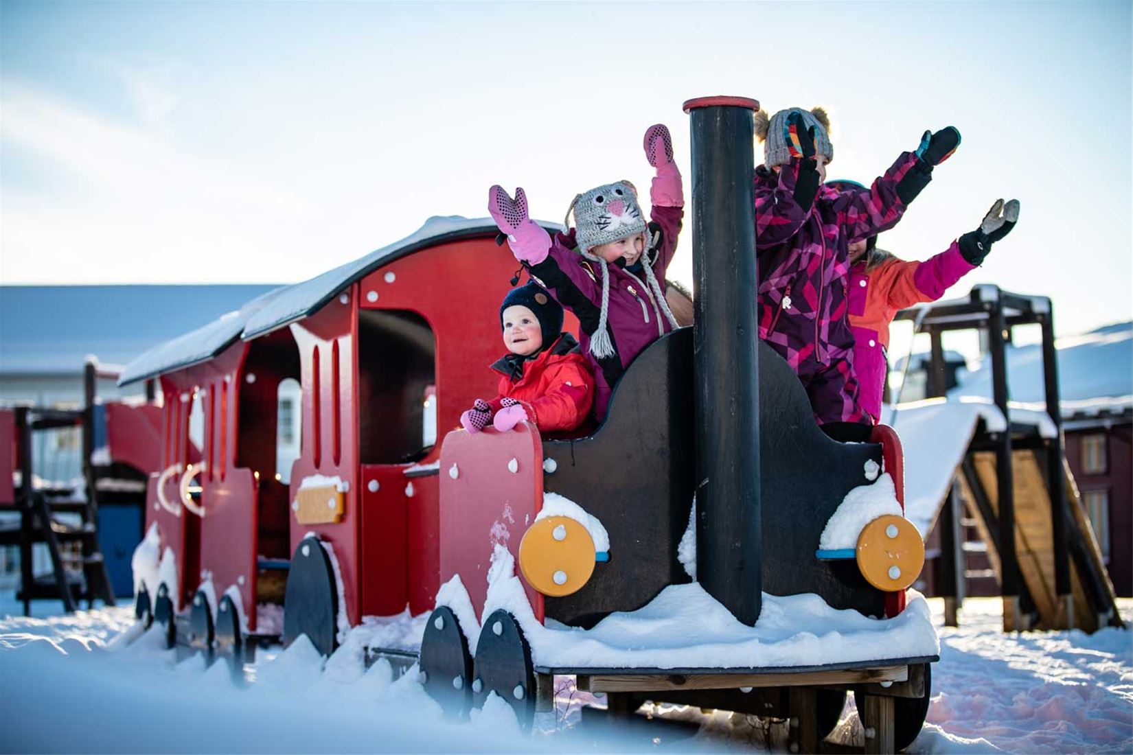 Lekpark vid skidbacken i Lofsdalen