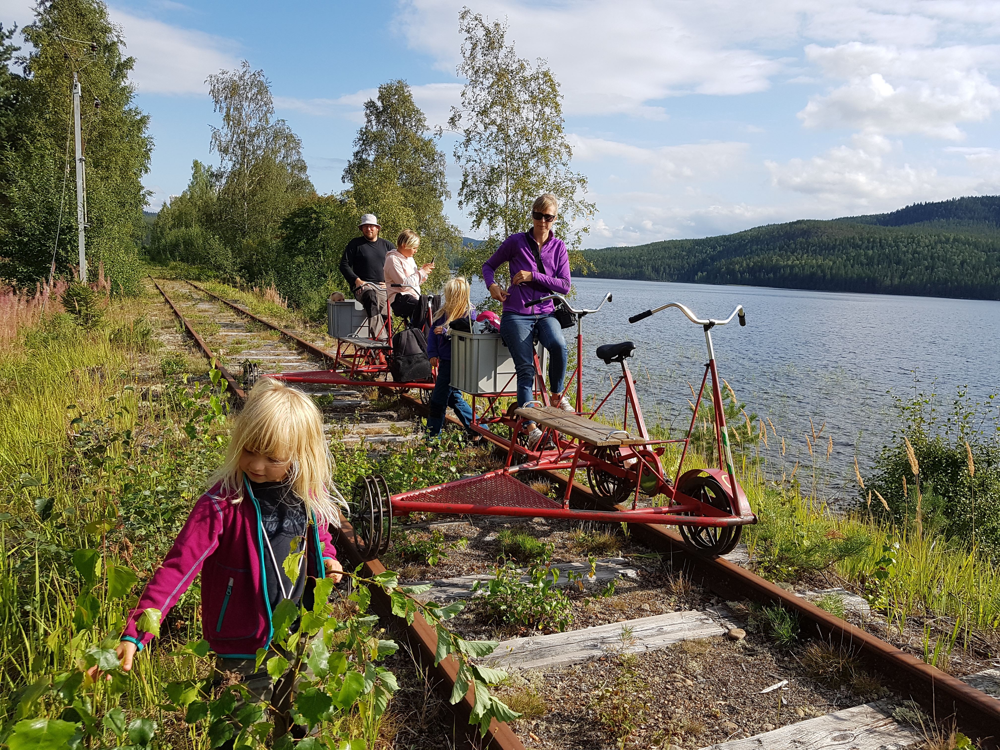Cykla dressin på Dellenbanan