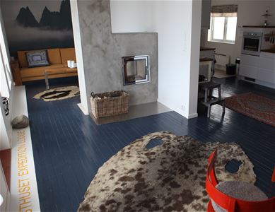 Living area in Posthuset Expedition Lodge