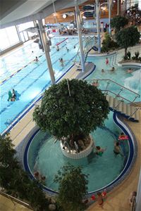 Indoor swimming pools.