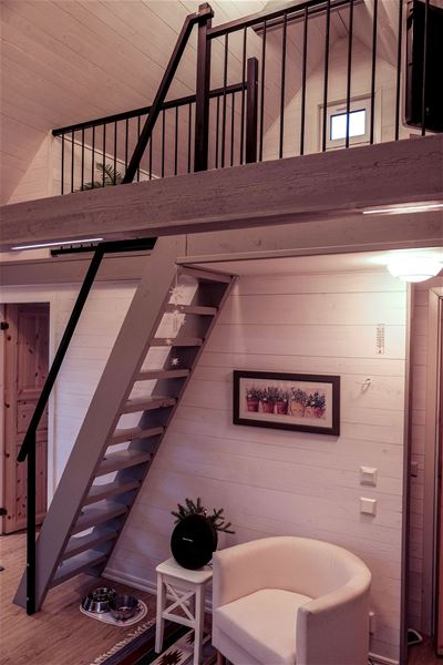 Stairs up to the attic 