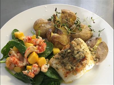 Food on a plate.