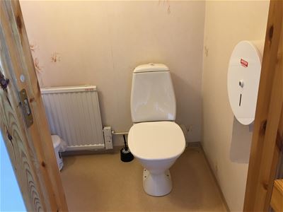 Toilet with a sink.
