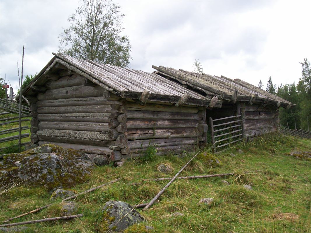 Old log houses.