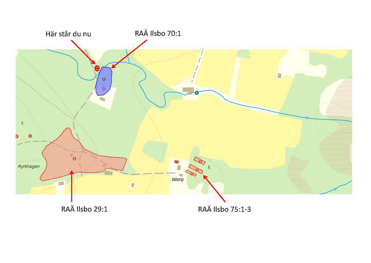 ilsbo, fornminnen, östanå, raä, historia