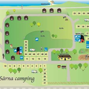 A map over the campsite.