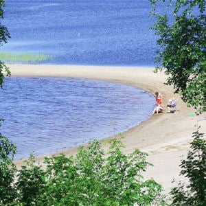 Stranden vid Särnasjön.