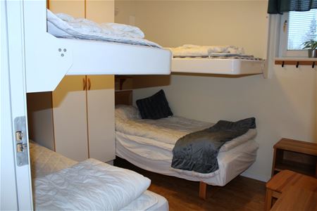 Bedroom with 2 bunk beds.