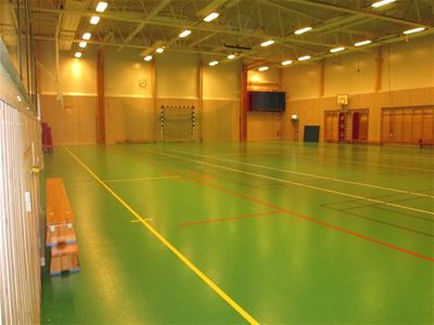 Gymnastiksalen.