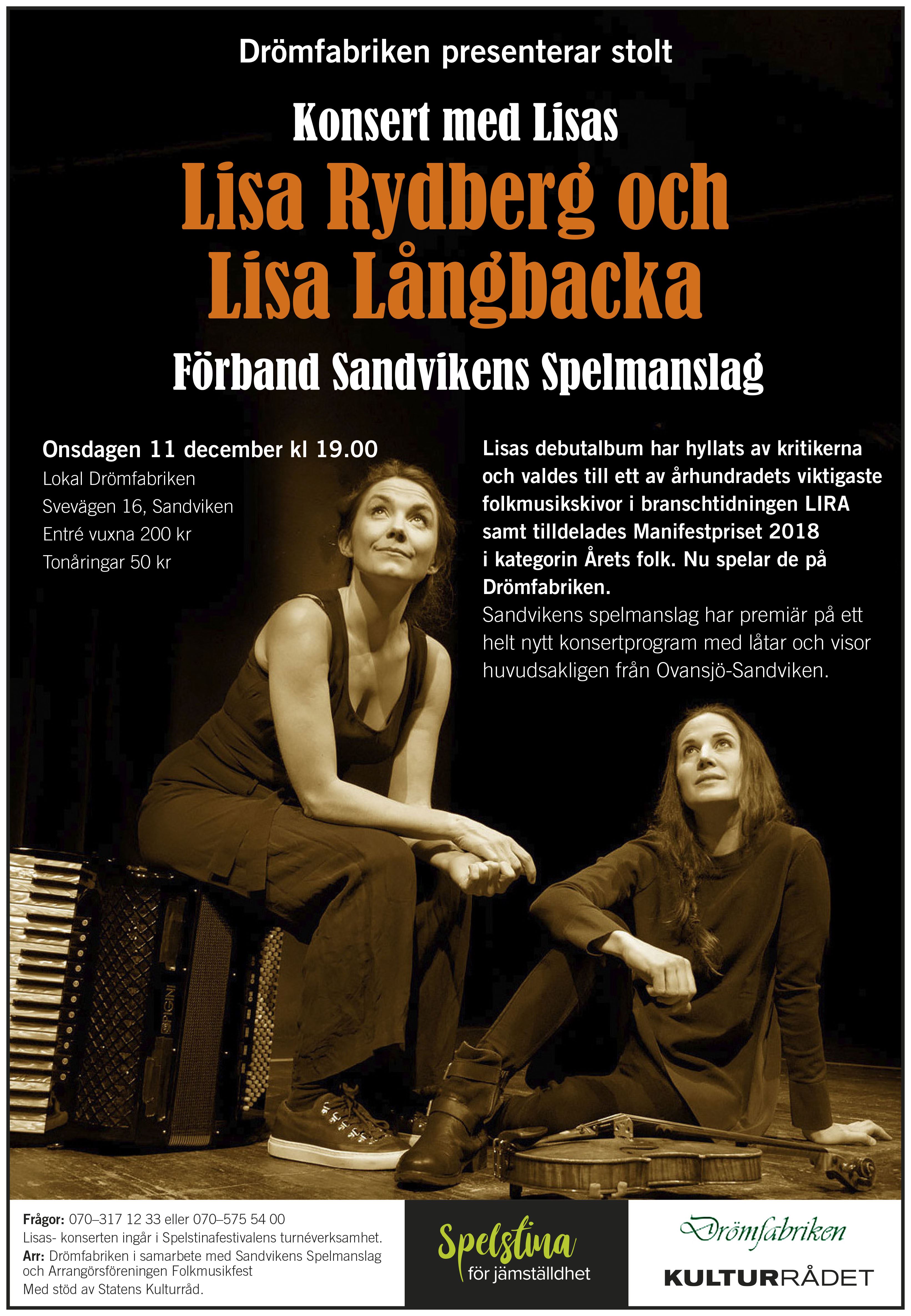 Konsert med Lisas och Sandvikens Spelmanslag