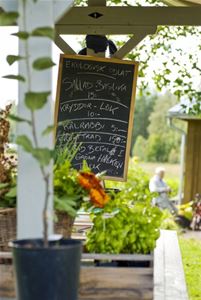 Price list for organically grown vegetables.