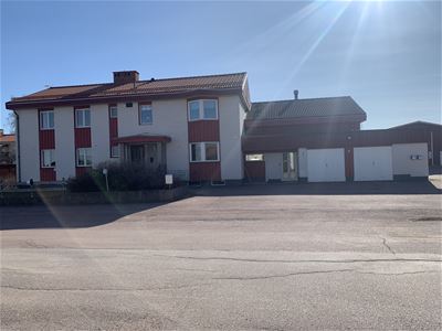 Frontside of the two storey house.