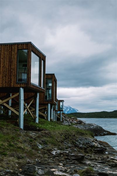 &copy; Lyngen Resort, Aurora fjord cabin from the outside 