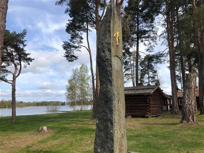 Bild på området med sjön i bakgrunden.