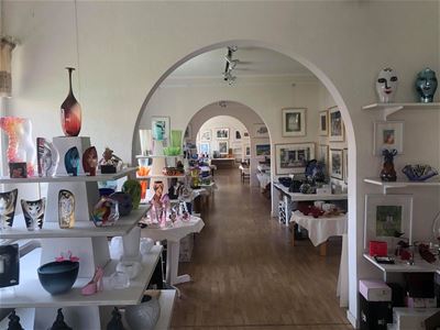 Interior of the gallery and shop.