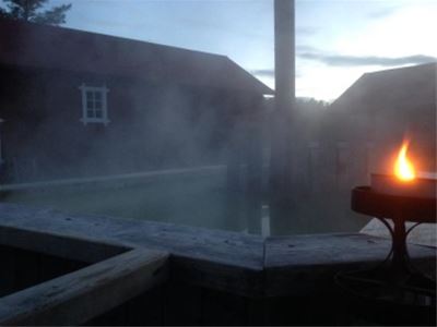 wood-fired hot tub.