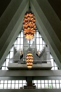Chandeliers and Organ inside