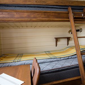 Room with a bunk bed.