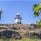 The wooden lighthouse on the island