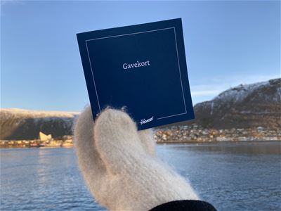 Gavekort med Tromsø i bakgrunnen
