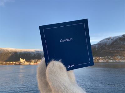 Gavekort med Tromsø i bakgrunnen