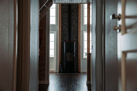 A fire place.