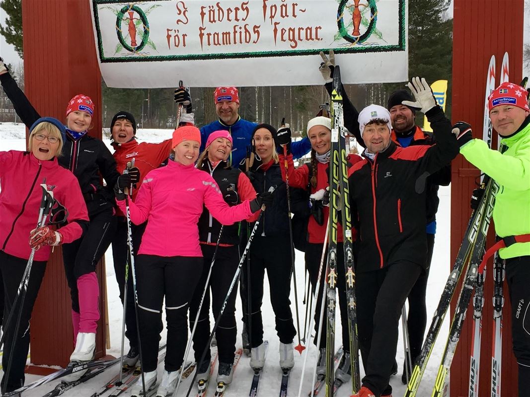 Glatt skidgäng vid Vasaloppsmålet.