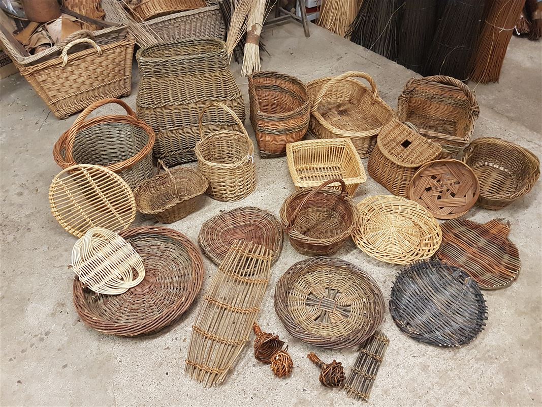 A collection of baskets.