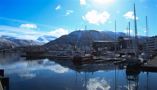 fredelig utsikt over marinaen