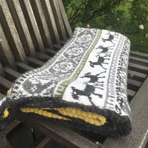 Knitted blanket.