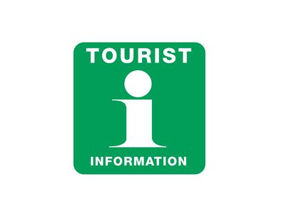 Logotype Grön och vit Tourist Information