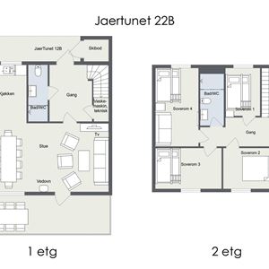 12-sengs leilighet - Jaertunet nr. 22B