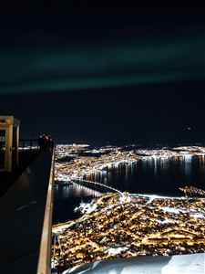 Tromsø by night view from the Cable Car