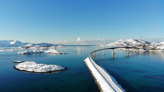 Sommarøy on a beautiful winter day